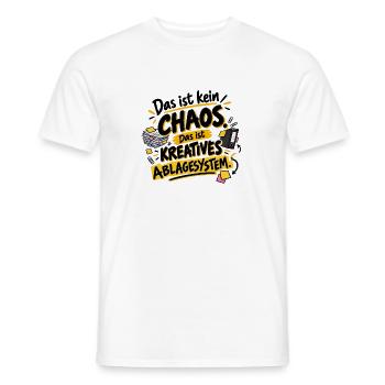 Das ist kein Chaos. Das ist kreatives Ablagesystem - Männer T-Shirt - Weiß - Vorne - AI Model Male 178 dark (178cm)