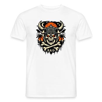 Schädel Raid Helm Symbolik - Männer T-Shirt - Weiß - Vorne - AI Model Male 178 dark (178cm)