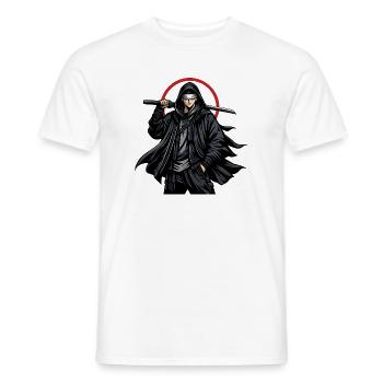 Schwarzer Ninja mit Klinge - Männer T-Shirt - Weiß - Vorne - AI Model Male 178 dark (178cm)