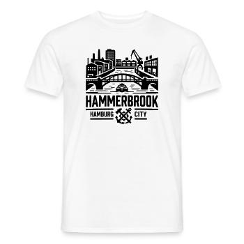 Hammerbrook Hamburg Hafen City Süd - Männer T-Shirt - Weiß - Vorne - AI Model Male 178 dark (178cm)