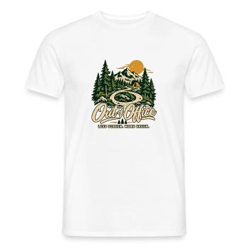 Out of Office – Wandern & Natur T-Shirt - Männer T-Shirt - Weiß - Vorne - AI Model Male 178 dark (178cm)
