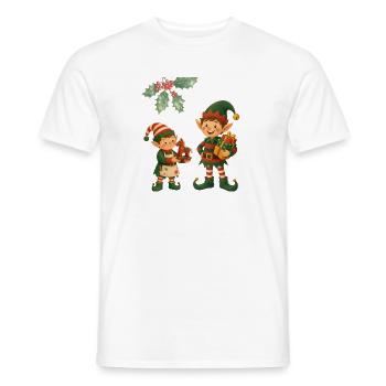Weihnachtselfen – Festliches Festtagsdesign - Männer T-Shirt - Weiß - Vorne - AI Model Male 178 dark (178cm)