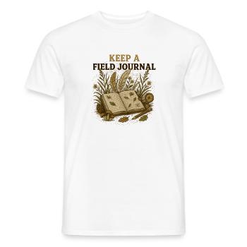 Keep A Field Journal Naturjournal - Männer T-Shirt - Weiß - Vorne - AI Model Male 178 dark (178cm)