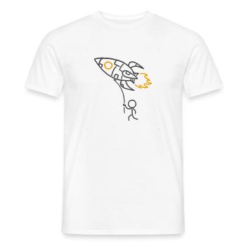 Pocket Rocket (für helle Hintergründe) - Männer T-Shirt - Weiß - Vorne - AI Model Male 178 dark (178cm)