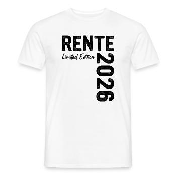 Rente 2026 Limited Edition Ruhestand - Männer T-Shirt - Weiß - Vorne - AI Model Male 178 dark (178cm)