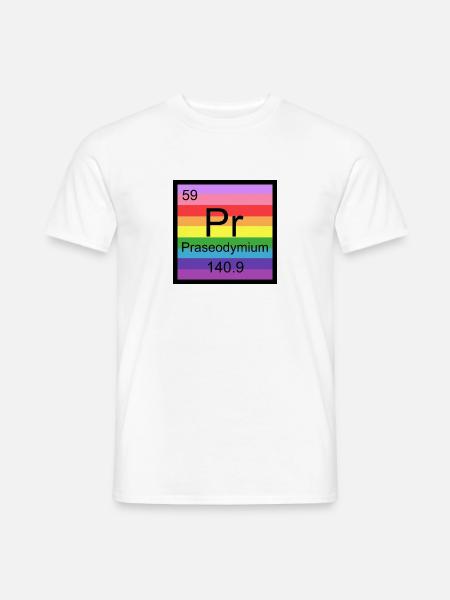 Praseodymium Pride - Männer T-Shirt - Weiß