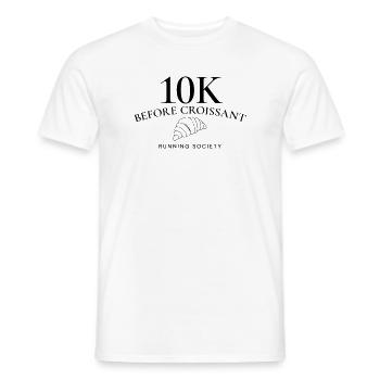 10K vor Croissant – Lauf- und Brunch-Lebensstil - Männer T-Shirt - Weiß - Vorne - AI Model Male 178 dark (178cm)