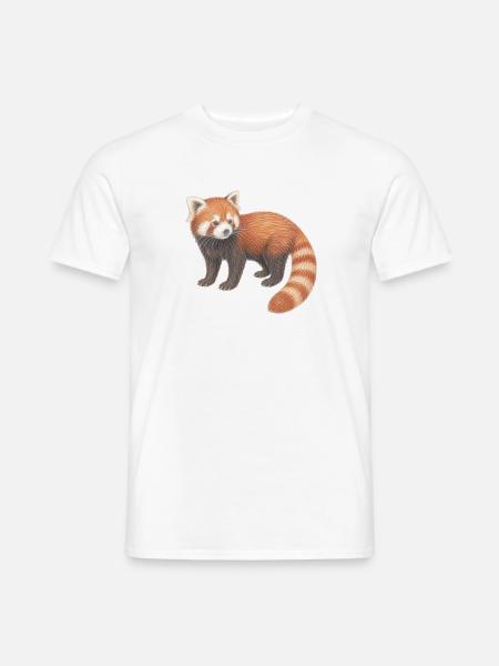 Roter Panda süßes Waldtier - Männer T-Shirt - Weiß