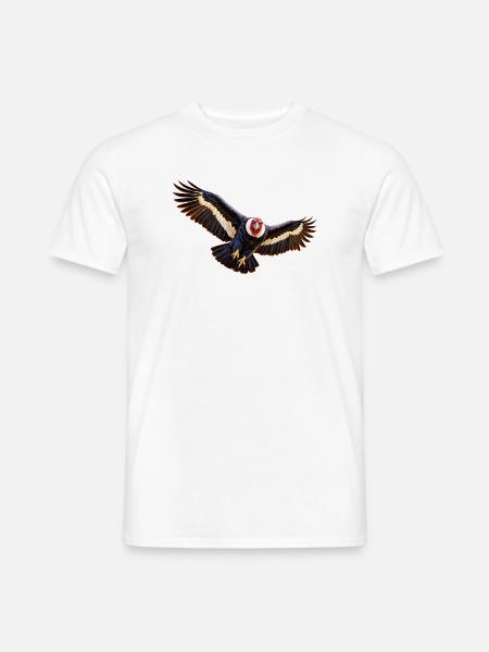 Condor im Flug - Männer T-Shirt - Weiß
