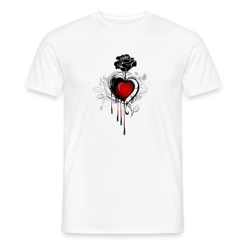 Gothic Goth Okkult Skullmystic Blumen - Männer T-Shirt - Weiß - Vorne - AI Model Male 178 dark (178cm)
