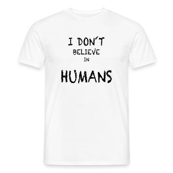 ich glaube nicht an Menschen - Männer T-Shirt - Weiß - Vorne - AI Model Male 178 dark (178cm)