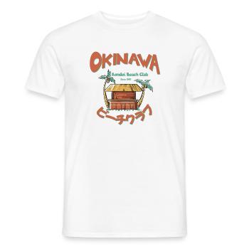 Okinawa Strandbar Illustration - Männer T-Shirt - Weiß - Vorne - AI Model Male 178 dark (178cm)