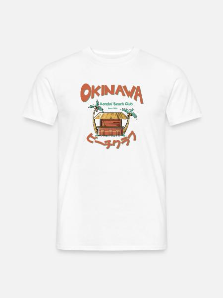 Okinawa Strandbar Illustration - Männer T-Shirt - Weiß
