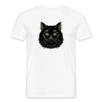 Flauschiges Katzengesicht - Männer T-Shirt - Weiß - Vorne - AI Model Male 178 dark (178cm)
