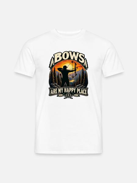 Bogenschießen, Bogenschütze - Männer T-Shirt - Weiß