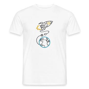 Vergesst nicht, aufzuladen (für helle Hintergründe) - Männer T-Shirt - Weiß - Vorne - AI Model Male 178 dark (178cm)