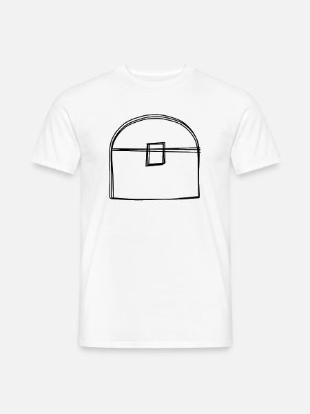 Schatzkiste handgezeichnet - Männer T-Shirt - Weiß