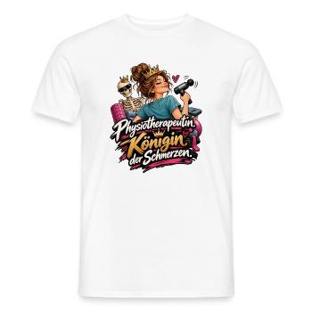 Physiotherapeutin Königin der Schmerzen - Männer T-Shirt - Weiß - Vorne - AI Model Male 178 dark (178cm)