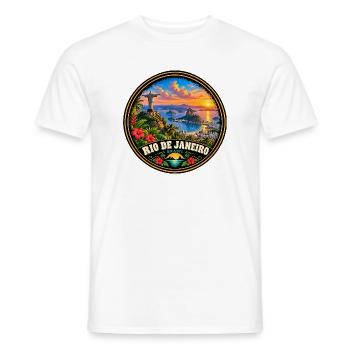Rio de Janeiro Brasilien Stadt Küste Sonnenunterga - Männer T-Shirt - Weiß - Vorne - AI Model Male 178 dark (178cm)