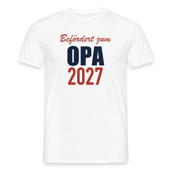 Befördert zum Opa 2027 - Männer T-Shirt - Weiß - Vorne - AI Model Male 178 dark (178cm)