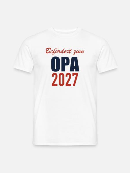 Befördert zum Opa 2027 - Männer T-Shirt - Weiß