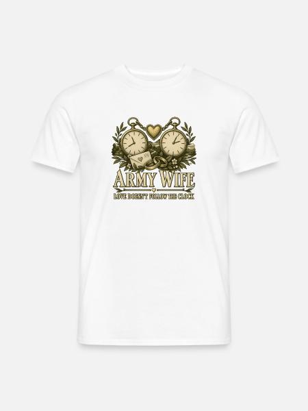 Armee Ehefrau Militär Ehefrau Einsatz - Männer T-Shirt - Weiß