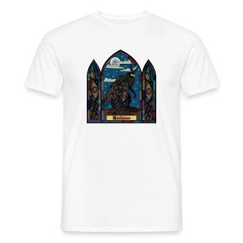 Mothman Buntglas - Männer T-Shirt - Weiß - Vorne - AI Model Male 178 dark (178cm)