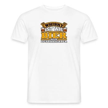 Whisky wie Bier Destilliert - Männer T-Shirt - Weiß - Vorne - AI Model Male 178 dark (178cm)
