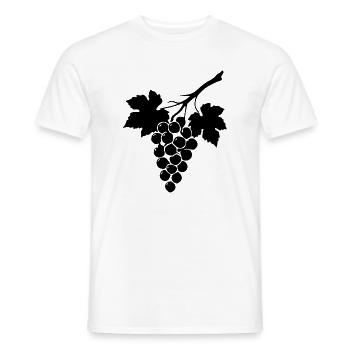 Wein Weinrebe Weintrauben schwarz Geschenk  - Männer T-Shirt - Weiß - Vorne - AI Model Male 178 dark (178cm)