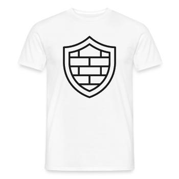Firewall-Schildlinien-Symbol - Männer T-Shirt - Weiß - Vorne - AI Model Male 178 dark (178cm)