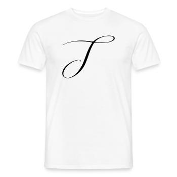 Name mit Anfangsbuchstabe J Julia Jonas Jana Jakob - Männer T-Shirt - Weiß - Vorne - AI Model Male 178 dark (178cm)
