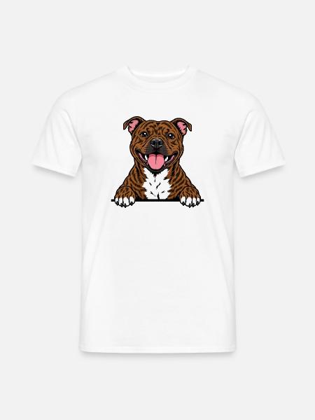 Staffordshire Bull Terrier - Männer T-Shirt - Weiß
