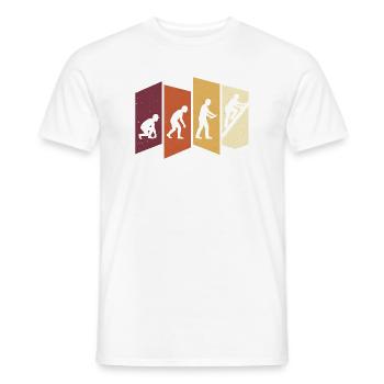 Dachdecker Evolution Retro Handwerk Beruf Spruch - Männer T-Shirt - Weiß - Vorne - AI Model Male 178 dark (178cm)