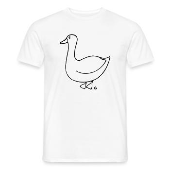 Gans verärgert 2 - Männer T-Shirt - Weiß - Vorne - AI Model Male 178 dark (178cm)