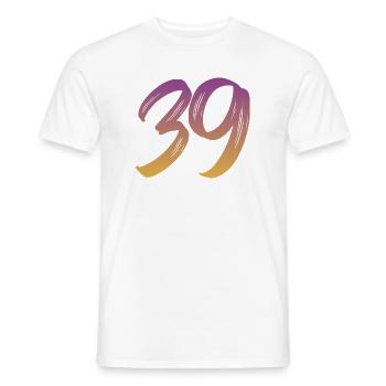 39 - Männer T-Shirt - Weiß - Vorne - AI Model Male 178 dark (178cm)