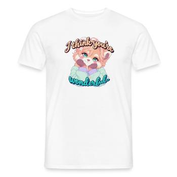 Roter Panda mit Herz - Männer T-Shirt - Weiß - Vorne - AI Model Male 178 dark (178cm)