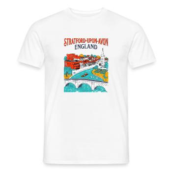 Retro Stratford Upon Avon England Travel - Männer T-Shirt - Weiß - Vorne - AI Model Male 178 dark (178cm)
