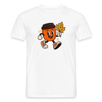 Becher-Kürbis - Männer T-Shirt - Weiß - Vorne - AI Model Male 178 dark (178cm)