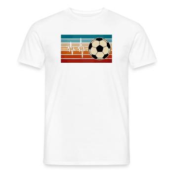 Fußball Herzschlag Herzschlag Herzschlag - Männer T-Shirt - Weiß - Vorne - AI Model Male 178 dark (178cm)