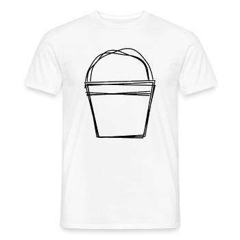 Eimer handgezeichnet - Männer T-Shirt - Weiß - Vorne - AI Model Male 178 dark (178cm)
