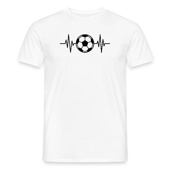 Fußball Herzschlag Herzschlag Herzschlag - Männer T-Shirt - Weiß - Vorne - AI Model Male 178 dark (178cm)
