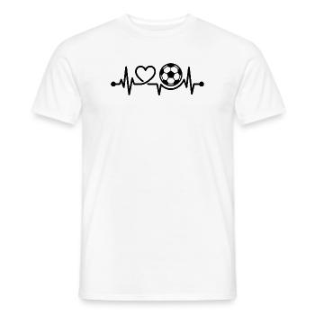Fußball Herzschlag Herzschlag Herzschlag - Männer T-Shirt - Weiß - Vorne - AI Model Male 178 dark (178cm)
