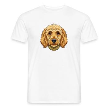 Goldendoodle-Hundekopf - Männer T-Shirt - Weiß - Vorne - AI Model Male 178 dark (178cm)