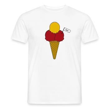 Spain Flag Eis cream Eiscreme - Männer T-Shirt - Weiß - Vorne - AI Model Male 178 dark (178cm)