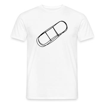 Pflaster handgezeichnet - Männer T-Shirt - Weiß - Vorne - AI Model Male 178 dark (178cm)