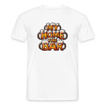 My Home The Bar -  Lustige Bier Bilder - Männer T-Shirt - Weiß - Vorne - AI Model Male 178 dark (178cm)