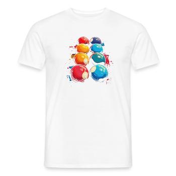 Lustiges Billard - Männer T-Shirt - Weiß - Vorne - AI Model Male 178 dark (178cm)