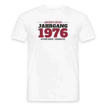 Jahrgang 1976 Limitierte Edition – 50. Geburtstag - Männer T-Shirt - Weiß - Vorne - AI Model Male 178 dark (178cm)