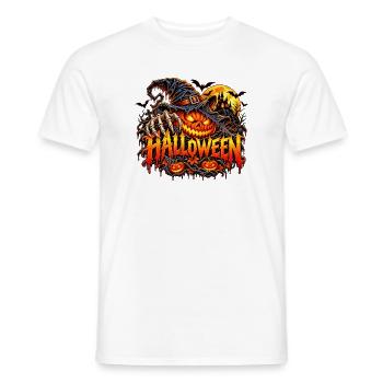 Halloween Kürbis mit Krallen - Männer T-Shirt - Weiß - Vorne - AI Model Male 178 dark (178cm)