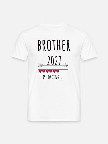Pregnancy Announcement – Bruder 2027 Geschenk - Männer T-Shirt - Weiß